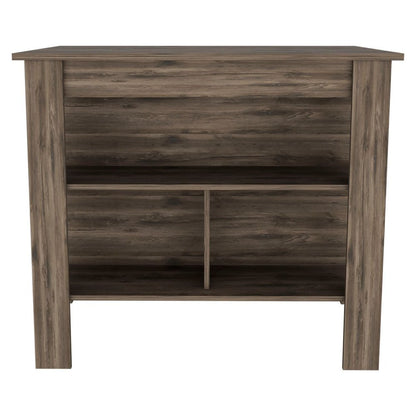 Brown 41" Kitchen Island With Storage