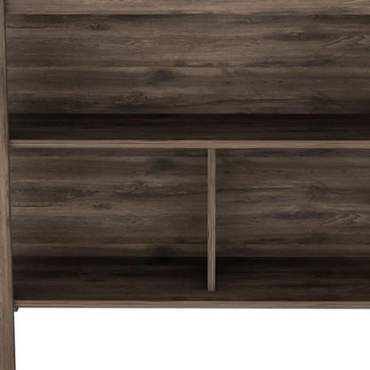 Dark Brown and Brown 41" Kitchen Island With Storage