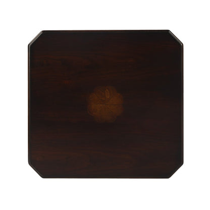 27" Dark Brown And Cherry Manufactured Wood Rectangular End Table With Drawer And Shelf