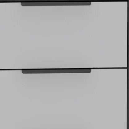 18" White Manufactured Wood Five Drawer Chest