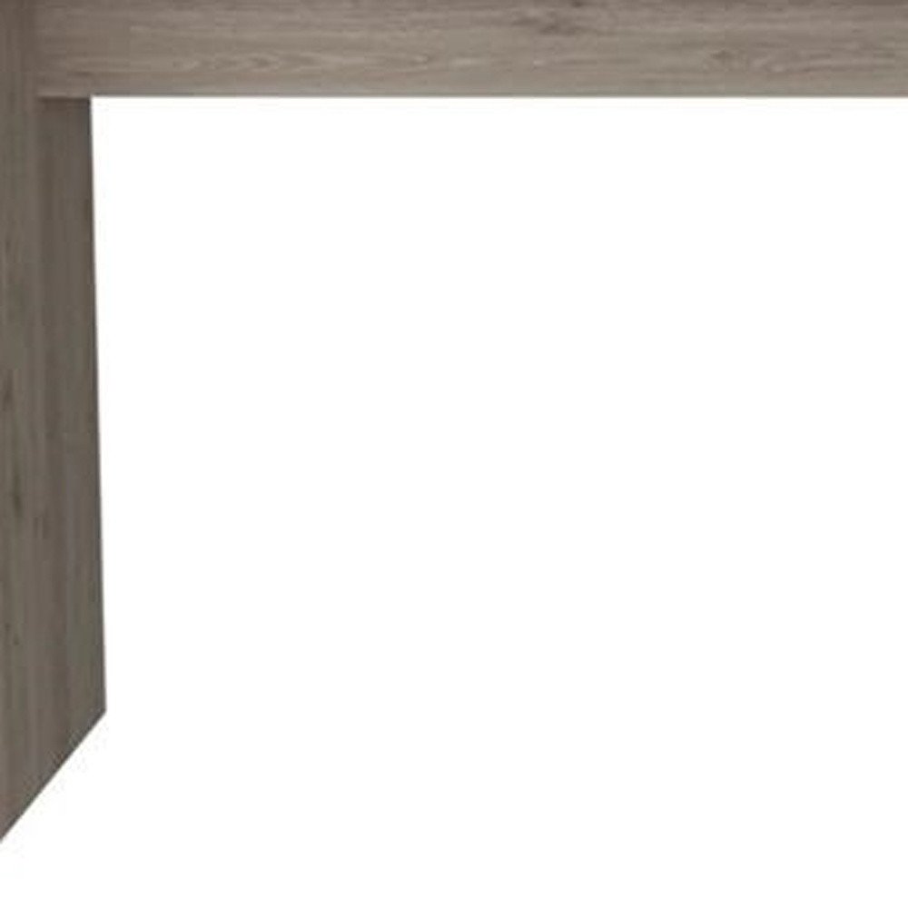 60" Light Gray Wood L Shape Credenza Desk