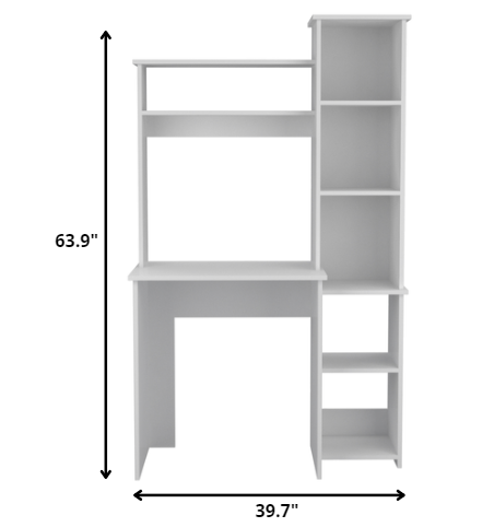 40" White Computer Desk