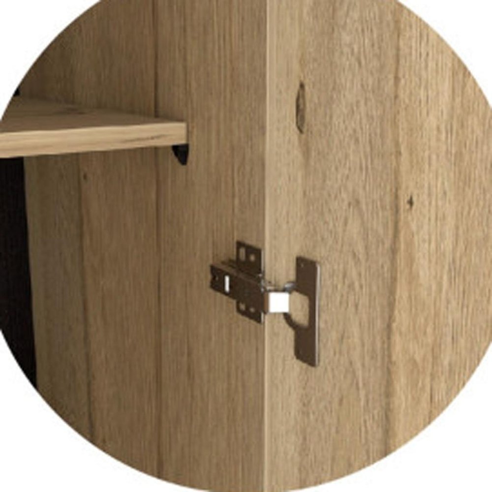 71" Light Oak Manufactured Wood Two Drawer Combo Dresser