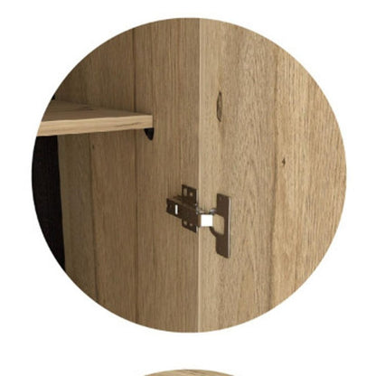 71" Light Oak Manufactured Wood Two Drawer Combo Dresser