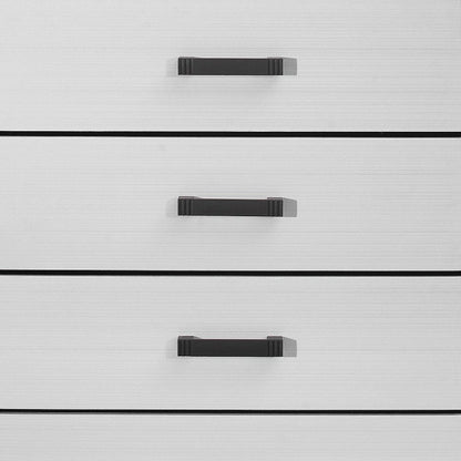31" White Wood Five Drawer Dresser