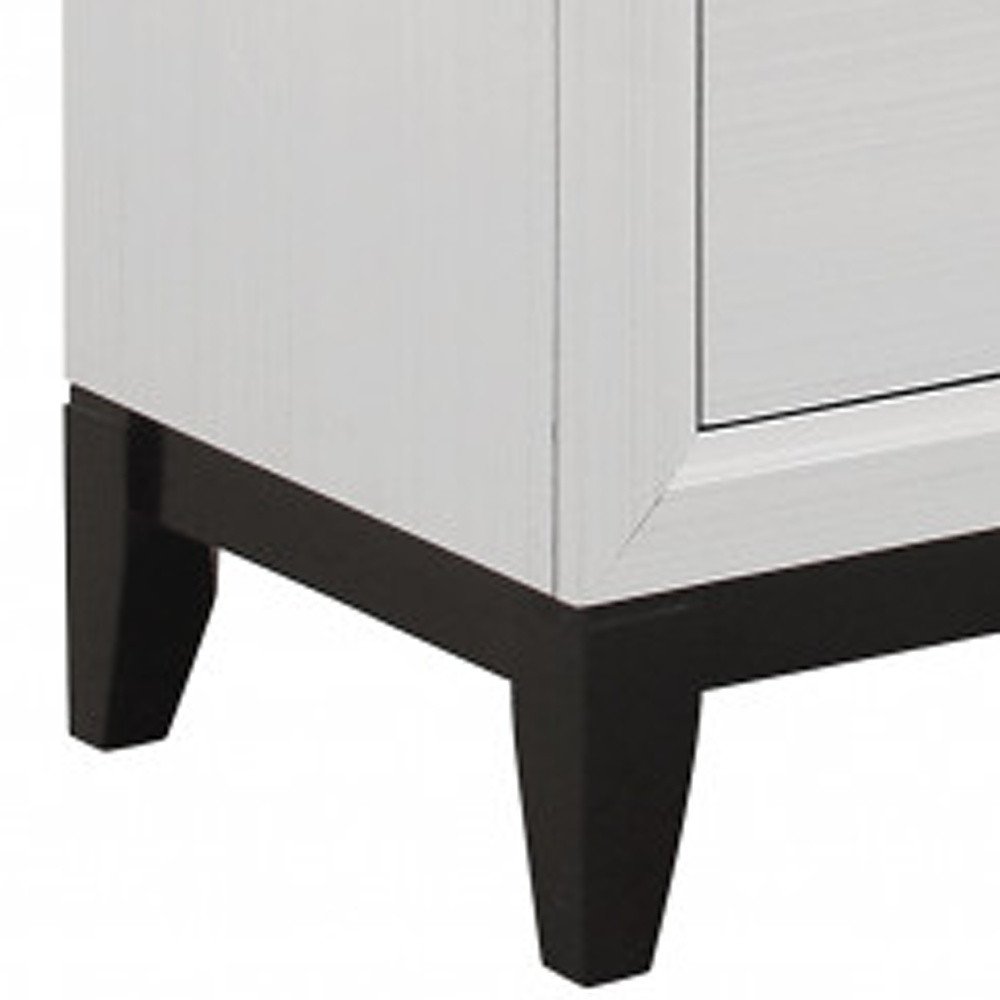 58" White Wood Six Drawer Double Dresser