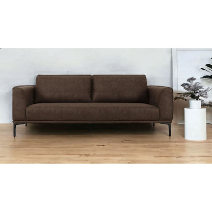 Modern 78" Brown Loveseat With Removable Cushions