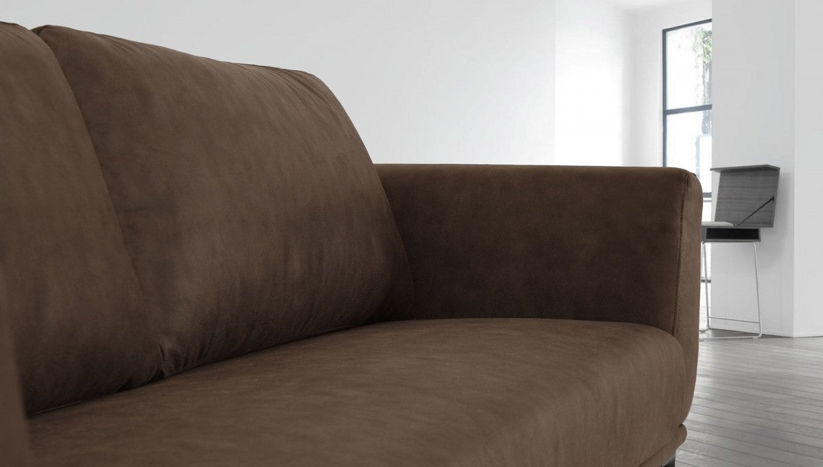 Modern 78" Brown Loveseat With Removable Cushions