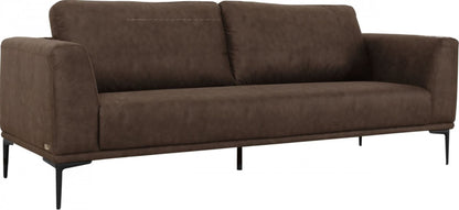 Modern 78" Brown Loveseat With Removable Cushions