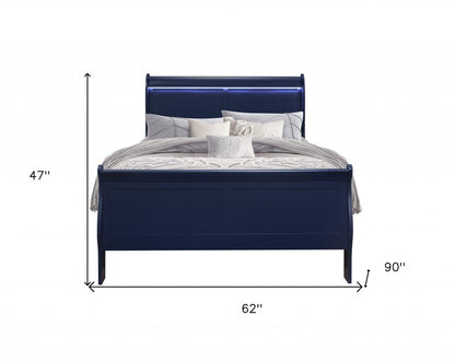 Blue Queen Bed Frame With No