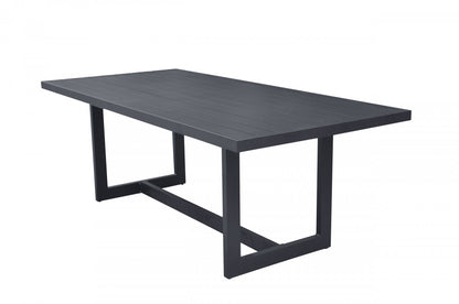 83" Charcoal Aluminum Outdoor Dining Table