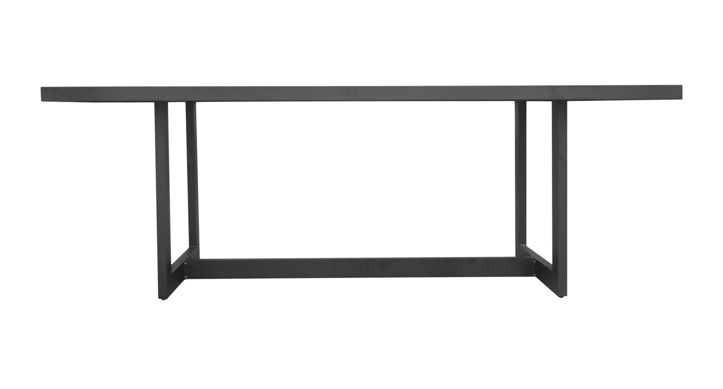 83" Charcoal Aluminum Outdoor Dining Table