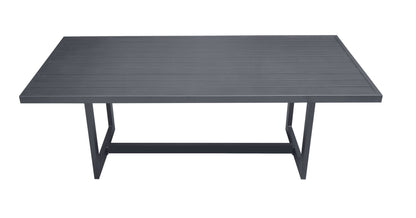 83" Charcoal Aluminum Outdoor Dining Table