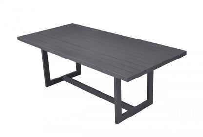 83" Charcoal Aluminum Outdoor Dining Table