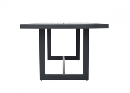 83" Charcoal Aluminum Outdoor Dining Table
