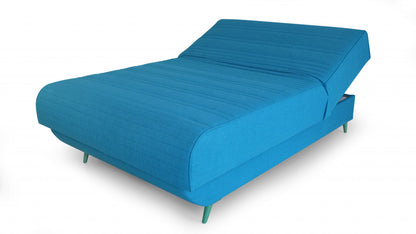 Turquoise Full Adjustable Upholstered Polyester No Bed Frame with Mattress