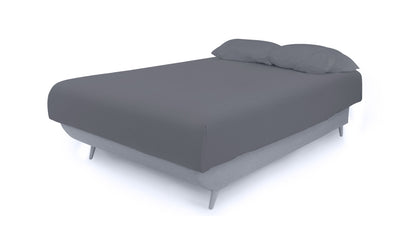 Light Gray Full Adjustable Upholstered Polyester No Bed Frame with Mattress