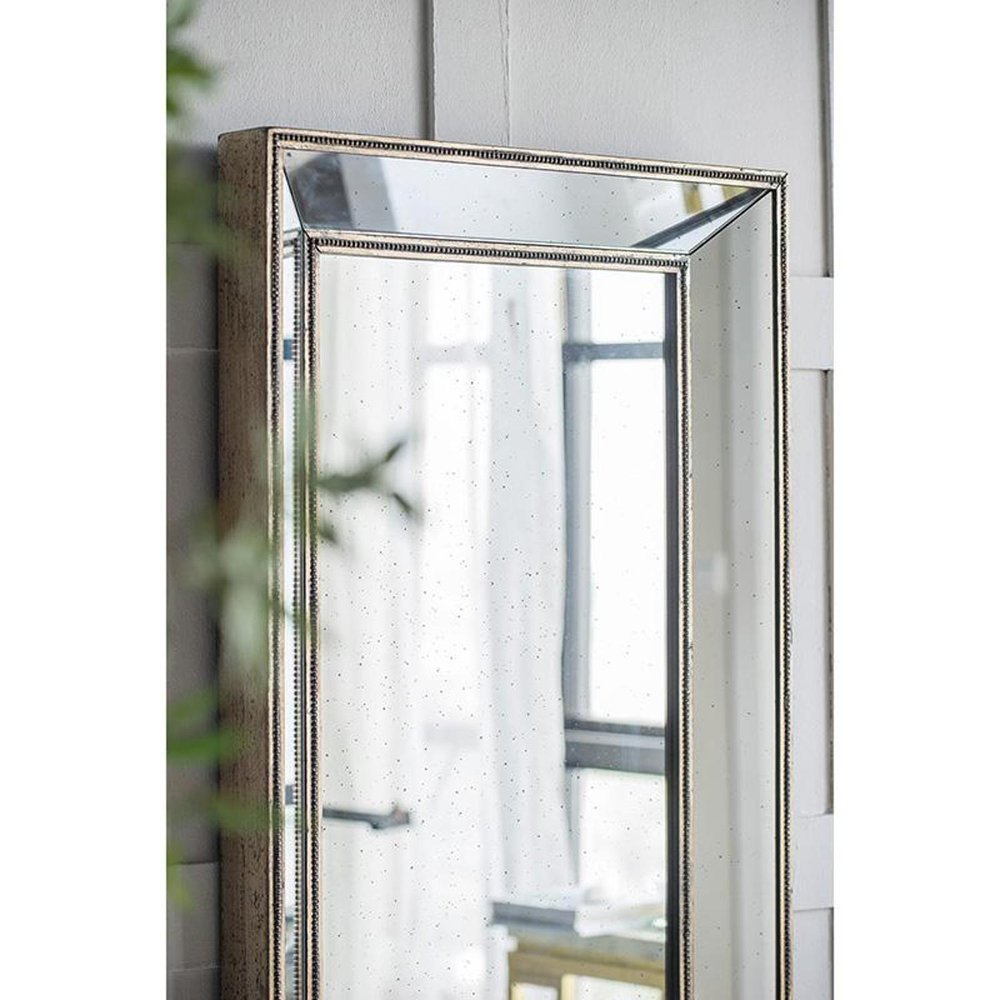 43" Silver Wood Framed Accent Mirror