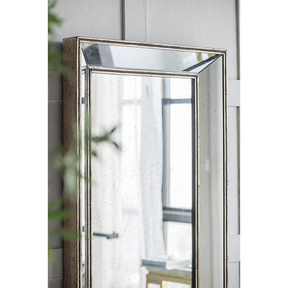 43" Silver Wood Framed Accent Mirror