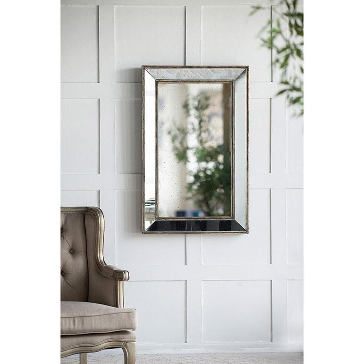 Silver Rectangle Accent Mirror