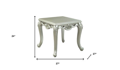 24" Champagne Manufactured Wood Square End Table