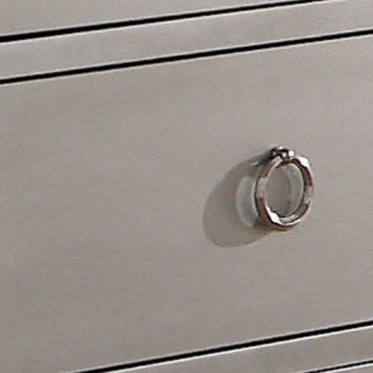 57" Platinum Wood Seven Drawer Triple Dresser