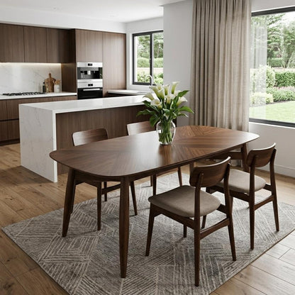 95" Brown Solid Wood Dining Table