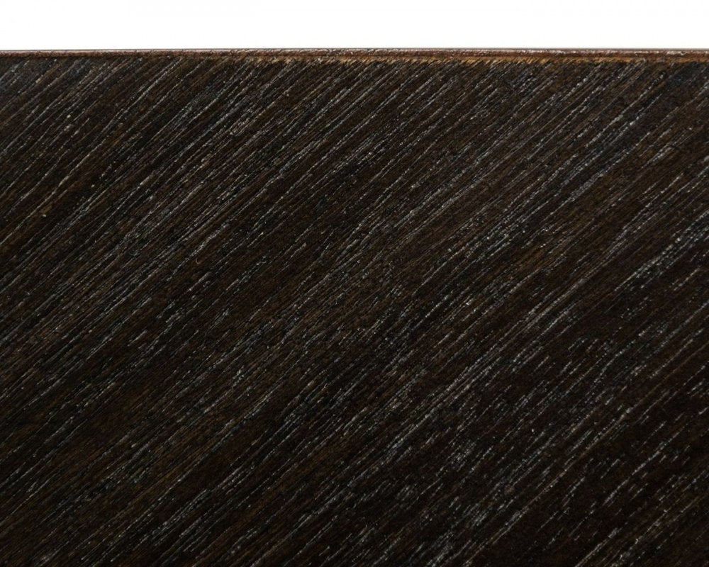 83" Dark Brown Solid Wood Dining Table
