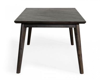 83" Dark Brown Solid Wood Dining Table