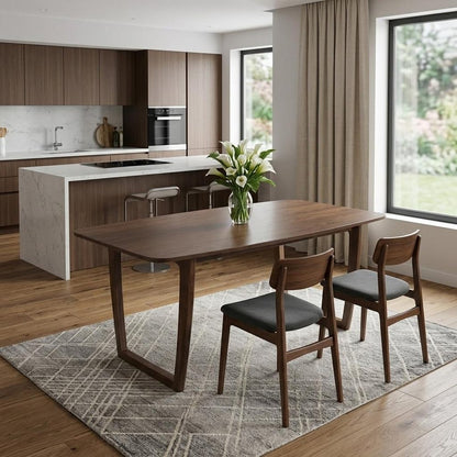 63" Walnut Rectangular Dining Table