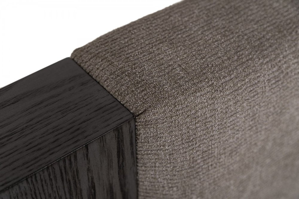 Dark Gray Upholstered King Bed Frame
