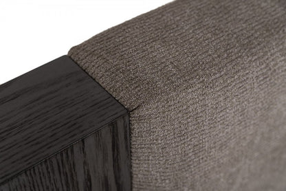 Gray Upholstered California King Bed Frame