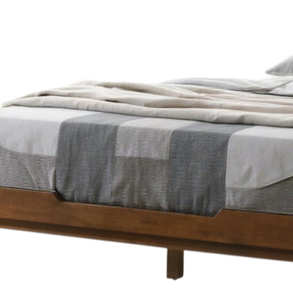 Brown Wood Queen Bed Frame