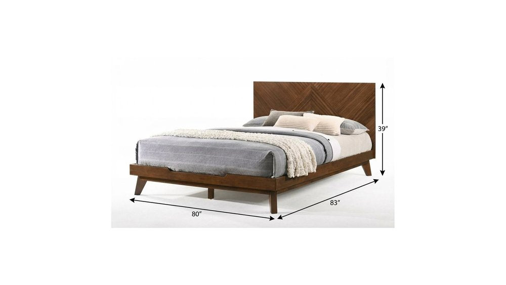 Walnut Wood King Bed Frame
