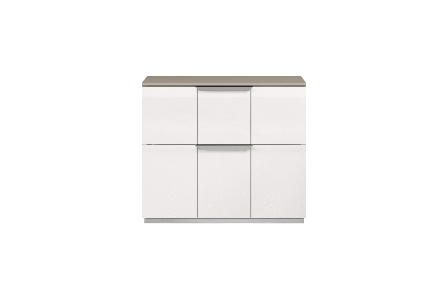 20" White Contemporary Two Drawer Nightstand