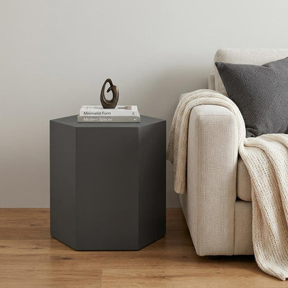 9" Gray Wood End Table
