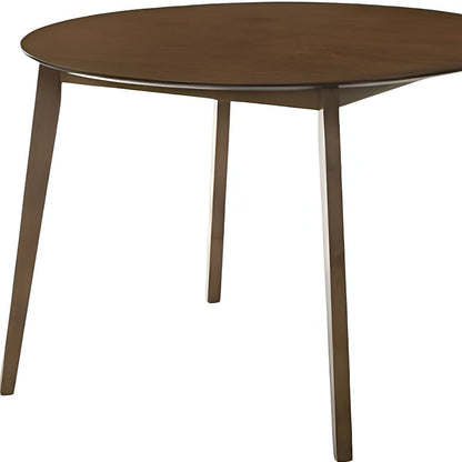 42" Brown Wood Round Top Dining Table