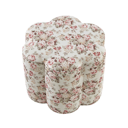 25" Ivory Linen Specialty Ottoman