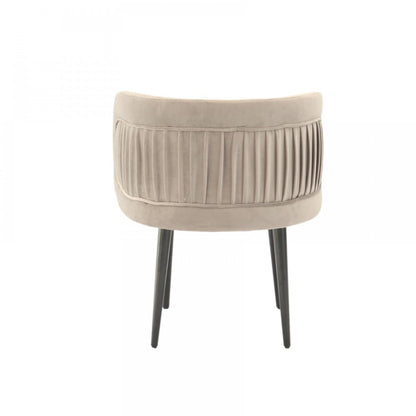 24" Gray And Black Velvet Arm Chair
