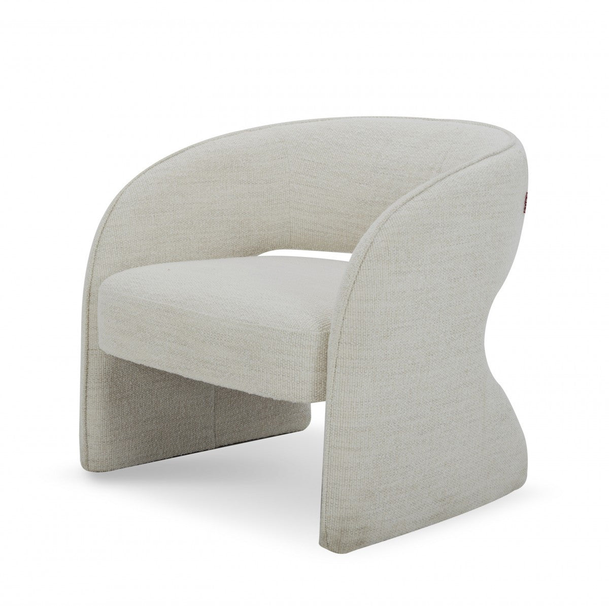 31" Cream Textural Solid Color Arm Chair