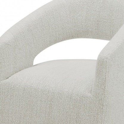 26" Cream Fabric Arm Chair