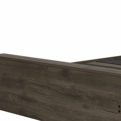 Dark Brown Wood Full Bed Frame