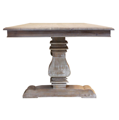 84" Gray Solid Wood Dining Table