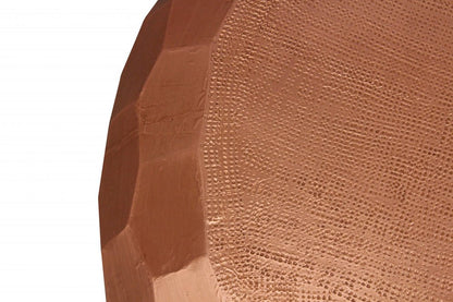 28" Copper Iron Hexagon Drum Drum Coffee Table