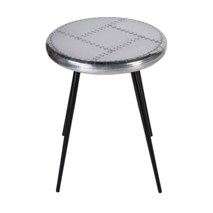 23" Silver Round End Table