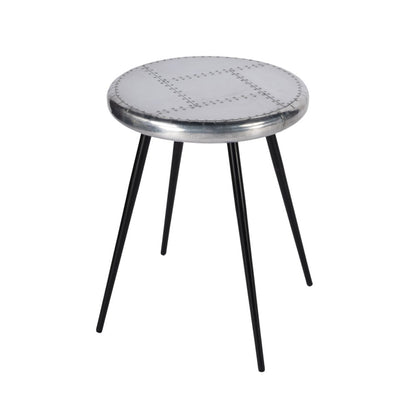 23" Silver Round End Table