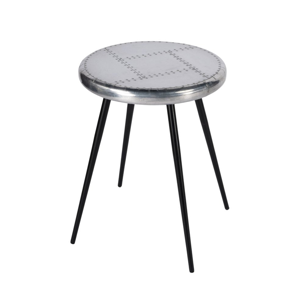 23" Silver Round End Table