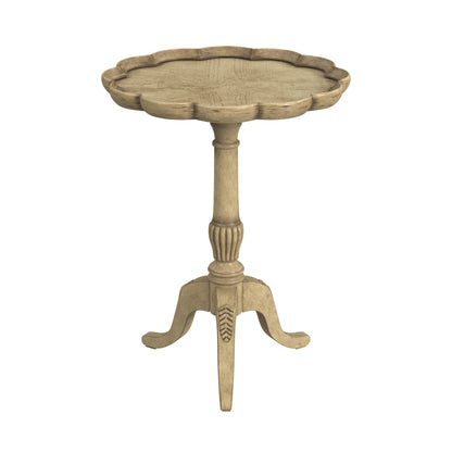 26" Beige Manufactured Wood Round End Table