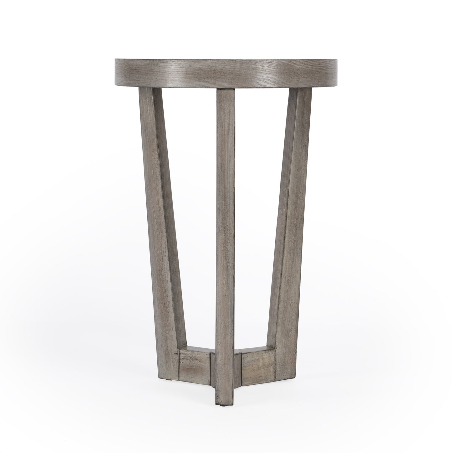 24" Gray Manufactured Wood Round End Table