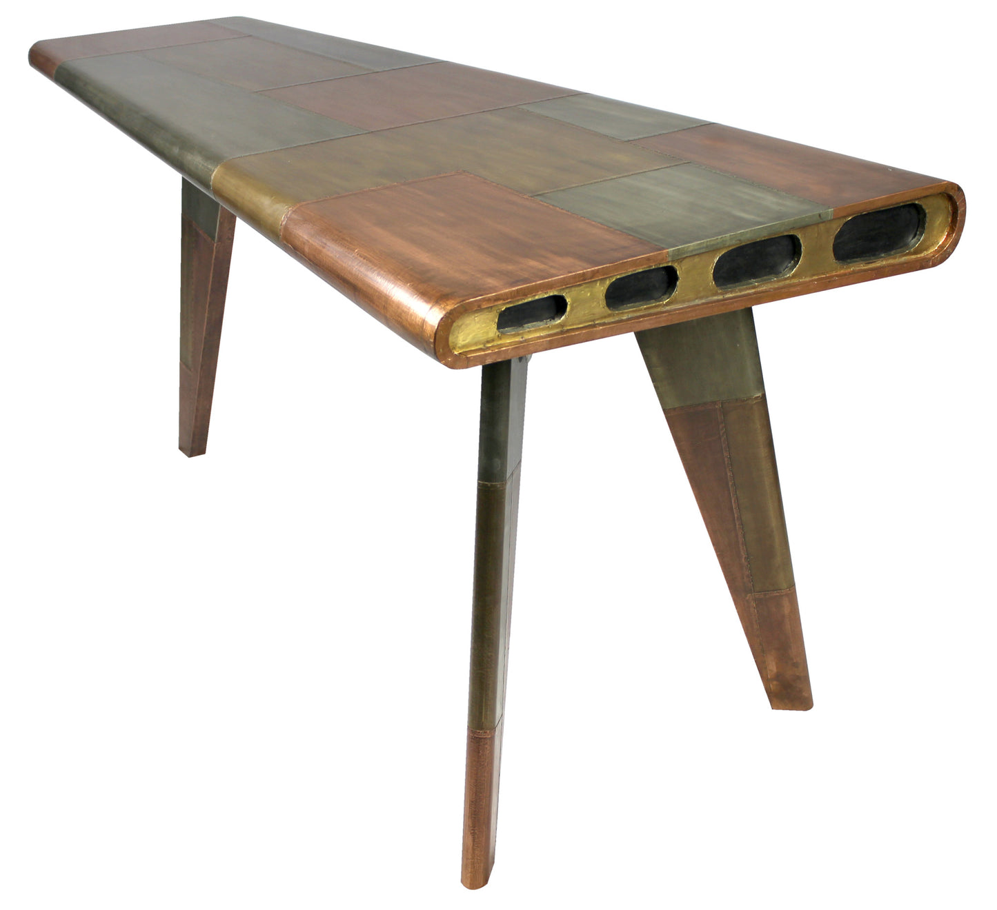 55" Copper Aluminum Writing Desk